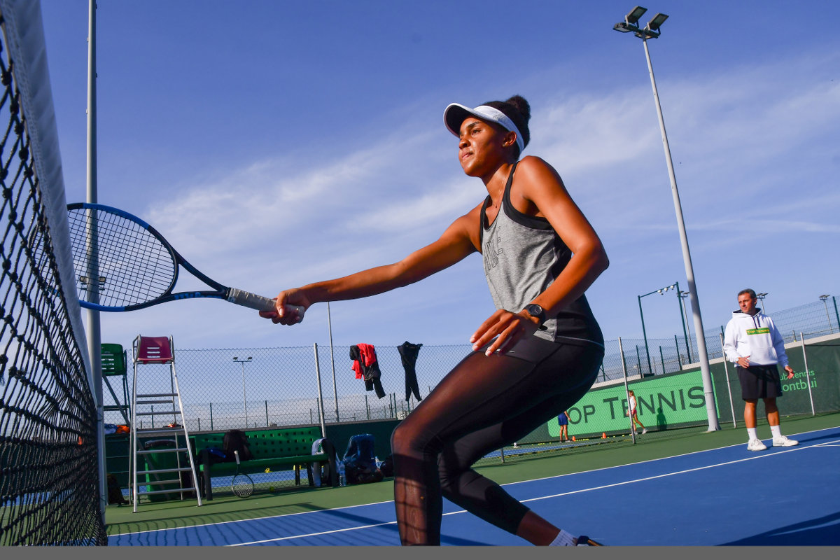 Anne-Sophie y Arcadi entrenamiento en Pista. Centro Top Tennis